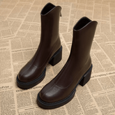 Bota Feminina de Couro com Salto Collen