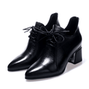 Bota Feminina de Couro com Salto Lisa