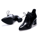 Bota Feminina de Couro com Salto Lisa