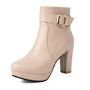 Bota Feminina de Couro com Salto Mighty