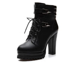 Bota Feminina de Couro com Salto Vicenz