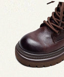 Bota Feminina de Couro Coturno Euphoric