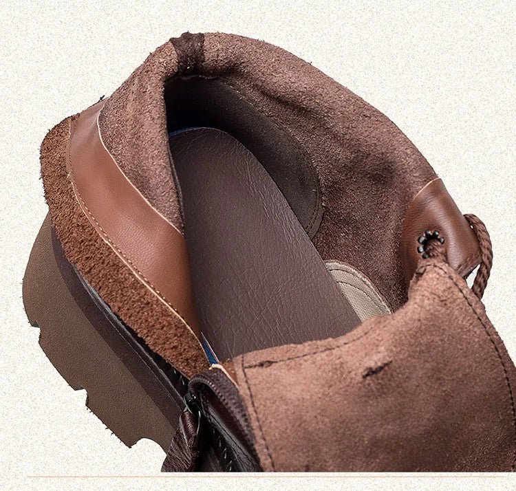 Bota Feminina de Couro Coturno Euphoric