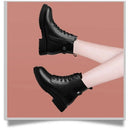 Bota Feminina de Couro Coturno Loren