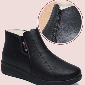 Bota Feminina de Couro Forrada Amelia