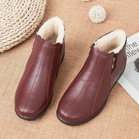 Bota Feminina de Couro Forrada Amelia