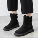 Bota Feminina de Couro Forrada Apricot
