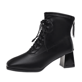Bota Feminina de Couro Forrada Lã