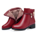 Bota Feminina de Couro Forrada Marie