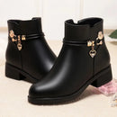 Bota Feminina de Couro Forrada Marie