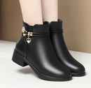 Bota Feminina de Couro Forrada Marie