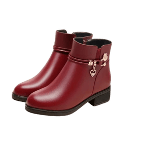 Bota Feminina de Couro Forrada Marie