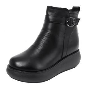 Bota Feminina de Couro Impermeável Bessie