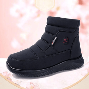 Bota Feminina de Couro Impermeável Slip