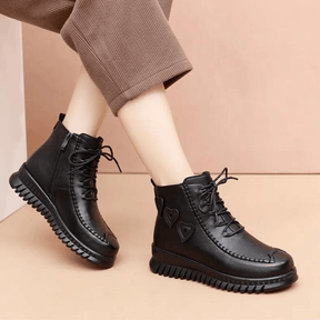 Bota Feminina de Couro Inverno Annie