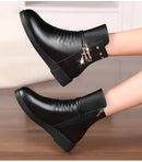 Bota Feminina de Couro Inverno Confort