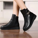 Bota Feminina de Couro Inverno Confort