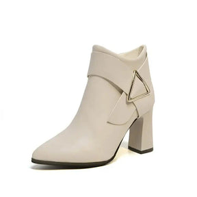 Bota Feminina de Couro Inverno Estrelina