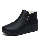 Bota Feminina de Couro Inverno Forrada