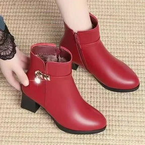 Bota Feminina de Couro Inverno Plus
