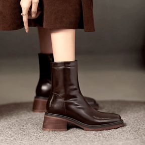 Bota Feminina de Couro Legítimo Bernice