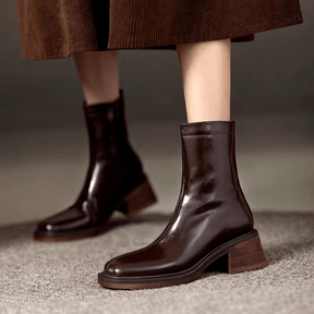 Bota Feminina de Couro Legítimo Bernice