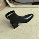 Bota de Couro Feminina Kabani Salto Alto Chelsea