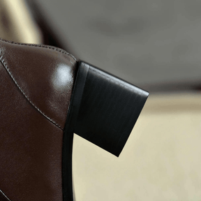Bota de Couro Feminina Kabani Salto Alto Chelsea
