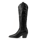 Bota Feminina Texana Preta Cano Longo