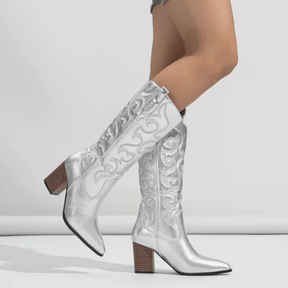 Bota Feminina Texana Vintage Bordada
