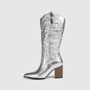 Bota Feminina Texana Vintage Bordada