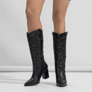 Bota Feminina Texana Vintage Bordada