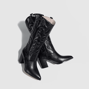 Bota Feminina Texana Vintage Bordada