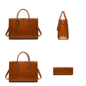 Conjunto Feminino em Couro Bolsa + 2 Carteira - Premium Bags