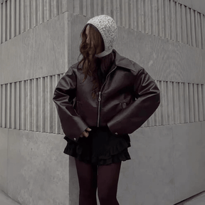 Jaqueta de Couro Feminina Out Wear