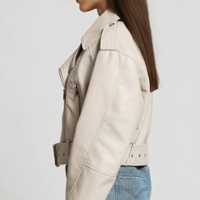 Jaqueta de Couro Feminina Street Wear