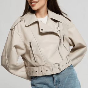 Jaqueta de Couro Feminina Street Wear