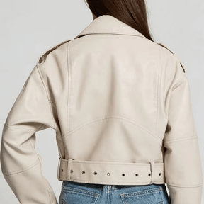 Jaqueta de Couro Feminina Street Wear