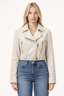 Jaqueta de Couro Feminina Vintage