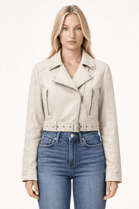 Jaqueta de Couro Feminina Vintage