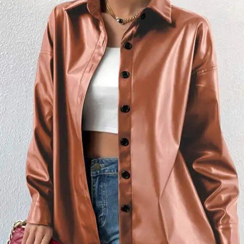 Jaqueta Feminina de Couro Alive