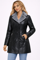 Jaqueta Feminina de Couro Aveludada Lady