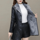Jaqueta Feminina de Couro Aveludada Lady