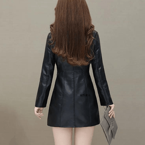 Jaqueta Feminina de Couro Aveludada Lady