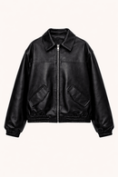 Jaqueta Feminina de Couro Bomber