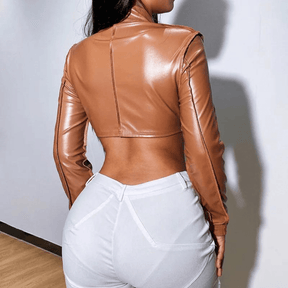 Jaqueta Feminina de Couro Brianna