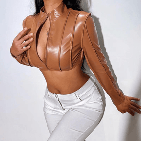 Jaqueta Feminina de Couro Brianna