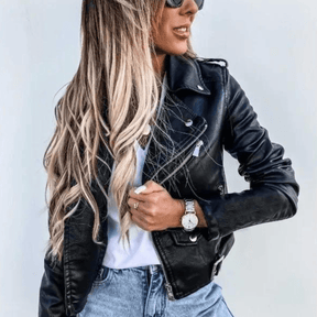 Jaqueta Feminina de Couro Casey
