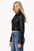 Jaqueta Feminina de Couro Coleen
