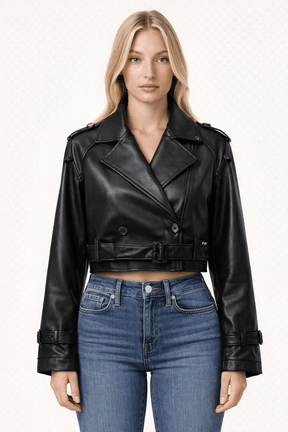 Jaqueta Feminina de Couro Coleen